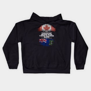 Canadian Grown With Virgin Islander Roots - Gift for Virgin Islander With Roots From British Virgin Islands Kids Hoodie